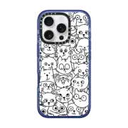 iPhone 16 Pro Impact Case MagSafe Compatible Cats Selfies Black & White