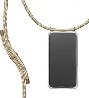 NOK Crossbody Phone Case Compatible with Apple iPhone 13 Pro 6.1" - TPU case with Strap Mobile Neck Holder Phone Case with Strap Lanyard Strap Phone Holder (iPhone 13 Pro, Gold)