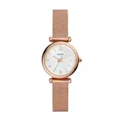 Fossil Ladies Carie Mini Rose Gold Case Band Model ES4433
