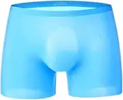 [YZMJYMHS] Lingerie for Women Men's Underwear Breathable Ice Silk Underwear Briefs Boxers Jockstrap-Azul_XL
