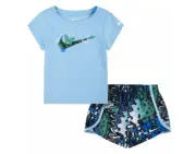 NIKE Toddler Girl Dri-FIT Meta-Morph Sprinter Short Set *AQUARIUS BLUE 2T* NWT