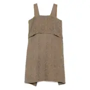 [Colour 5 Power] Colour 5 Power Textured Midi Dress L BROWN