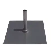 Flat Base for Advertising Pole Pole Base Stand for Advertising Pole Silver