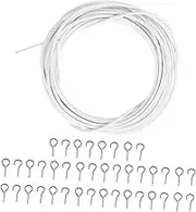 ADOCARN 20pcs Curtain Hanging Rope with Hooks Smooth Cord for Easy Installation for Bedroom and Restaurant Use and Safe Material