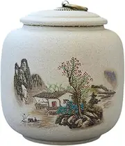 STARTIST Ceramic Tea Container, Tea Jar, 800ml Food Storage Jar, Tea Storage Container, Loose Tea Tin for Candy Seasoning Coffee Spice, House