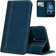 [AKABEILA] for Motorola Moto Edge 30 Neo Case Luxury PU Leather Flip Case Folio Wallet Phone Case Cover with Card Holder Magnetic Closure Kickstand 6.7" Blue