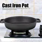 22/25cm Cast Iron Pan Non-stick Pancake Pot Iron Wok Gas Induction Cooker