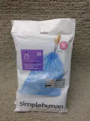 simplehuman CW0269 Code V Bin Liner 16-18L - 60 Bags Custom Fit Recycling Liner