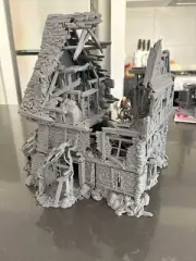 28mm gaming terrain, DND/Pathfinder, Fantasy, Ruined Manor
