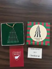 ORREFORS crystal ANNUAL ORNAMENT w/ box 1995 Christmas Tree by Erika Lagerbielke
