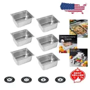 Efficient 6-Inch Deep Anti-Jamming Steam Table Pans - Stainless Steel Excellence
