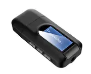 USB Bluetooth 5.0 Audio Transmitter Receiver LCD Display 3.5MM AUX RCA Stereo Wireless Adapter Dongle For PC TV Car Headphones - NO RCA Cable Bluetooth V5.0