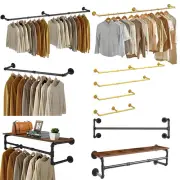 Various Heavy Clothes Rail Pipe Garment Rack Wall Hanging Clothing Display Pole