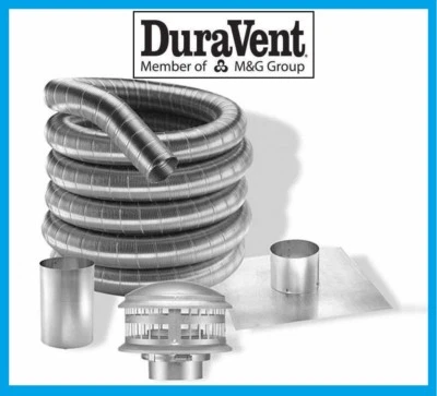 DURAVENT 4DFA-35K Aluminum 4" Inner Diameter DuraFlex AL Flexible Liner Kit 35'
