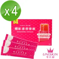 在飛比找momo購物網優惠-【UNISKIN 零机齡】蝦紅素青春凍*4盒(共56條)