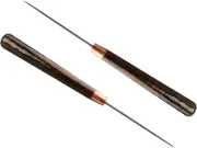 Awl Tool, 2 PCS Wooden Handle Scratch Awl for Leather Hole Punch Awl Maker Tool,