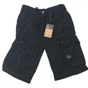 Crosshatch Chaseforth MVE Combat Shorts Mens - Black - Size 30W
