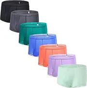 [JINSHI] Mens Underwear Sexy Ice Silk See Through Boxers Briefs Sheer Trunks Ultra-Thin Bulge Pouch Boxer Shorts