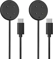 [AWINNER] 2 Pack Charger Compatible for Google Pixel Watch3, Pixel Watch 2, Fitbit Google Ace LTE Charger Cable, Fast Charging, Type C Port Magnetic Charging Smartwatch Cable 3.3ft/1M (Black)
