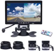 Vehicle Backup Camera 4 Split Monitor Front View Rear View Camera Auto 18 IR Nig