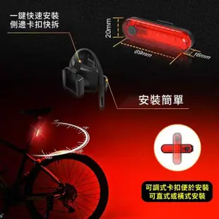 自行車USB充電前後燈組(單車燈/車燈/前燈/後燈)