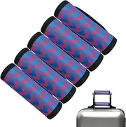 Tailoreadily 5 Pack Luggage Handle Wrap, Luggage Tap Identifiers for Travel, Suitcase Tags Identifier Travel Accessories for Airplane Flying, Purple