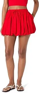 [The Drop] Women’s Flame Scarlet Bubble Mini Skirt, XL