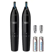 2x Philips Norelco Ultimate Comfort Nose Trimmer NT1605/60 for Nose Ear Eyebrows