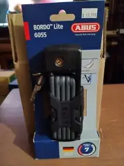 Abus Bordo Lite 6055K Key Folding Bicycle Lock 80cm, Security Level 7, Bike Lock