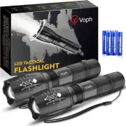 Flashlight 2 Pack, 5 Modes High Lumen Tactical LED Flash Light, High Lumens Brig