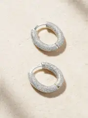 [Carolina Bucci] Carolina Bucci - 18-karat White Gold Hoop Earrings - Silver - One size One size Silver