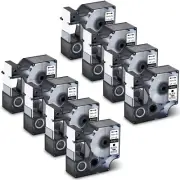 8PK For DYMO D1 45803 LabelManager 400 420P Black on White Label Tape 19mm*7m