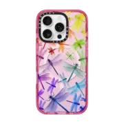 iPhone 16 Pro Impact Case MagSafe Compatible Dragonfly Rainbow