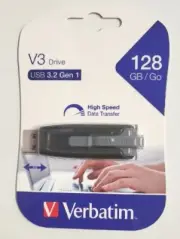 Verbatim 49189 V3 Drive USB 3.2 Gen 1 Flash Drive 128GB