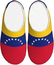 [EdWal] Flag of Venezuela print Winter Warm Slippers Indoor Anti-skid Plush Slippers Relaxing at Home for Women Men