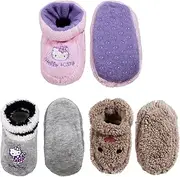[BambooMN] Infants Toddler Soft Warm Plush Cozy Fuzzy Cartoon Animal Slippers Booties Socks Shoes