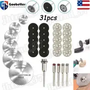 30Pcs Cutting Wheel Set Drill for Dremel Rotary Tool Accessories w/ 3mm Mandrel