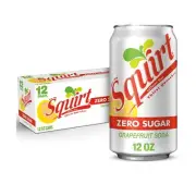 Squirt Zero Sugar Caffeine Free Grapefruit Soda 12 Pk. Naturally Comfortable