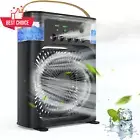 Portable Air Conditioner Fan USB Mini Desk Fan Humidifier Timer LED Nightlight