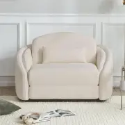Vienna Armchair Sofa Bed - Vanilla / Long Single