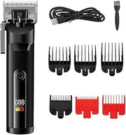 Professional Hair Clippers for Men, USB Charging Cordless Electric Hair Trimmer with 6 Limiting Combs and LCD Display, Hair Grooming Kit for Family Barber Kids Use