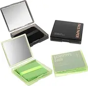 WRITWAA 1 Set Facial Oil Absorbing Sheets with Compact Mirror Blotting Paper for Skincare High Oil Absorption Soft Gentle Convenient Storage for All Skin