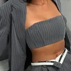 BNWT Jagger and Stone (JGR & STN) Bella Pinstripe Bandeau Top (6-8)