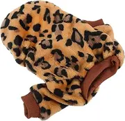 GANAZONO Dog Sweater for Dogs Thick and Warm Puppy Clothes Cute Design Machine Washable Fleece Coat Leopard Print for Cold Weather