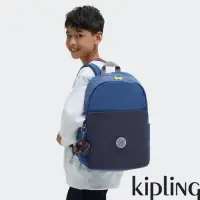 在飛比找momo購物網優惠-【KIPLING官方旗艦館】幻想藍拼接大容量後背包-HAYD