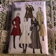 Vogue Basic Design V8346 Fitted & Flared Coats Size 12-16 Uncut Sewing Pattern