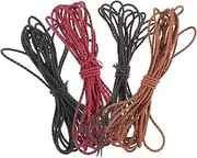 AUTSUPPL 4pcs Leather Braided Cords for Jewelry Making Soft PU Leather Beading Cords for Bracelets Necklaces Key Chains and DIY Craft Projects