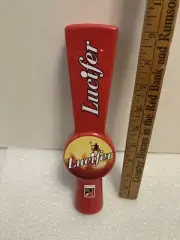 LUCIFER RED DEVILS BELGIAN ALE Draft beer tap handle. HET ANKER BELGIUM
