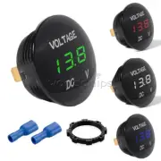 Digital DC12-24V LED Panel Voltage Volt Meter Voltmeter Motorcycle Car 4 Colors