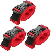 Uonlytech 1set Heavy Duty Luggage Straps Nylon Cargo Tie Straps for Secure Binding of Suitcases and Outdoor Gear Lightweight and Durable Fastening Belts for 3pcs